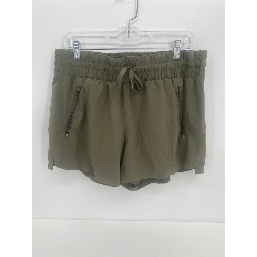 all in motion olive green athletic unlined workout shorts Women's Large